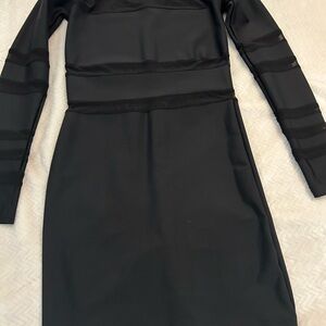 Torn by Ronny Kobo Black Long Sleeve Dress